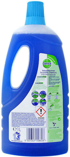 Dettol Complete Clean Καθαριστικό Υγρό Πατώματος με Απολυμαντική Δράση Crisp Linen & Aqua Sky 1lt