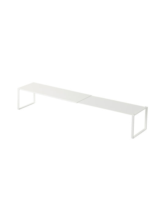 Μεταλλική Παπουτσοθήκη Frame με 1 Ράφι Λευκό 60x12x10cm