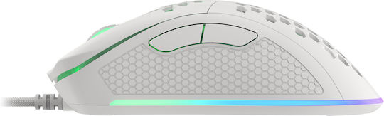 Genesis Krypton 555 RGB Геймърска Мишка 8000 DPI Бял