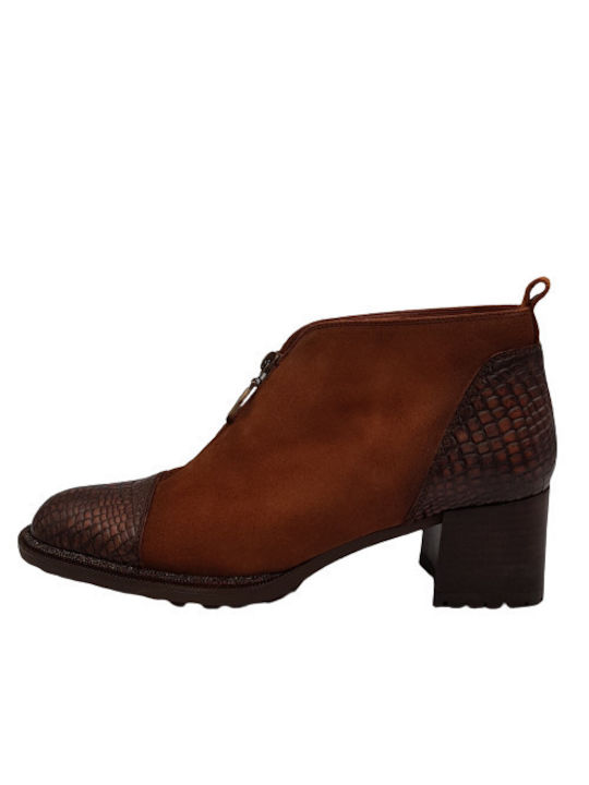 Hispanitas Wildleder Damen Knöchelstiefel Cognac