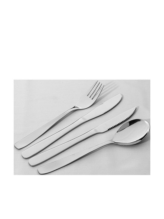 GTSA Metallic Table Fork Set Silver Rio 19cm 12pcs