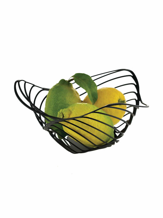 Alessi Trinity Fruit Bowl Metallic Black 26x26x12cm