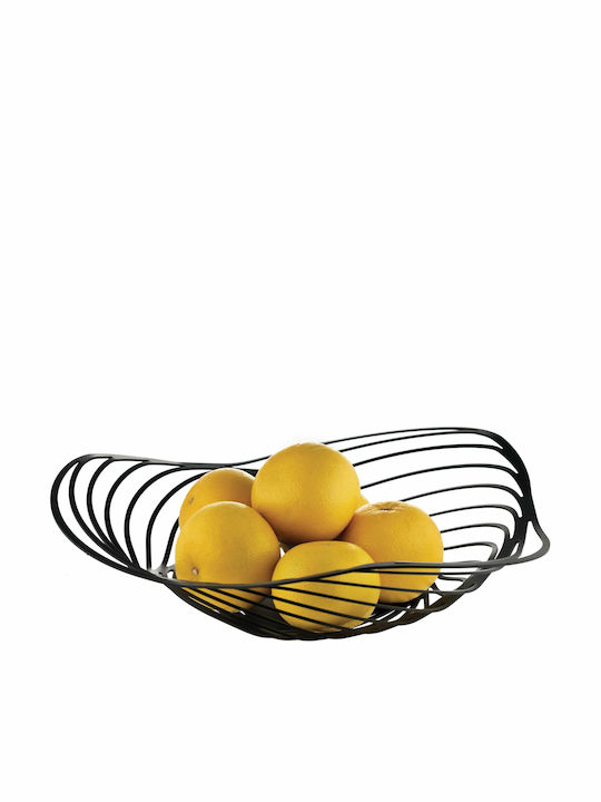 Alessi Trinity Fruit Bowl Metallic Black 43x43x10cm