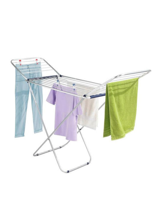 Homestyle Aluminum Folding Floor Clothes Drying Rack with Hanging Length 18m