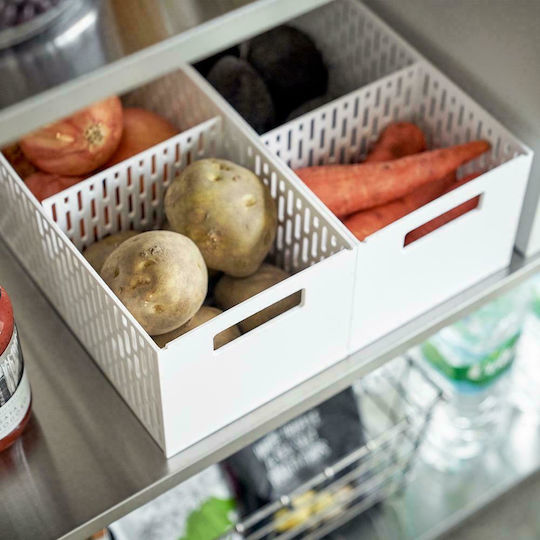 Yamazaki Plastic White Storage Basket 32x15.3x12.2cm
