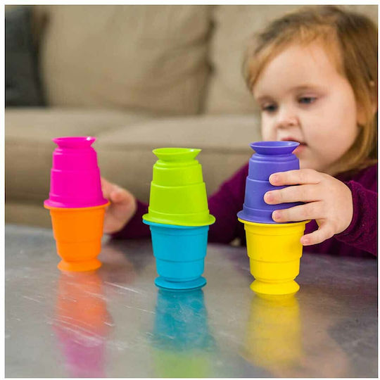 Fat Brain Toys Παιχνίδι Στοίβαξης Suction Kupz για 12+ Μηνών