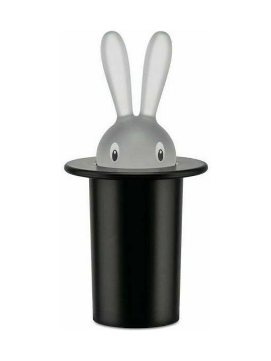 Alessi Magic Bunny Калъф за клечки за зъби Пластмаса в Черно Цвят 7x7x14см ASG16 B