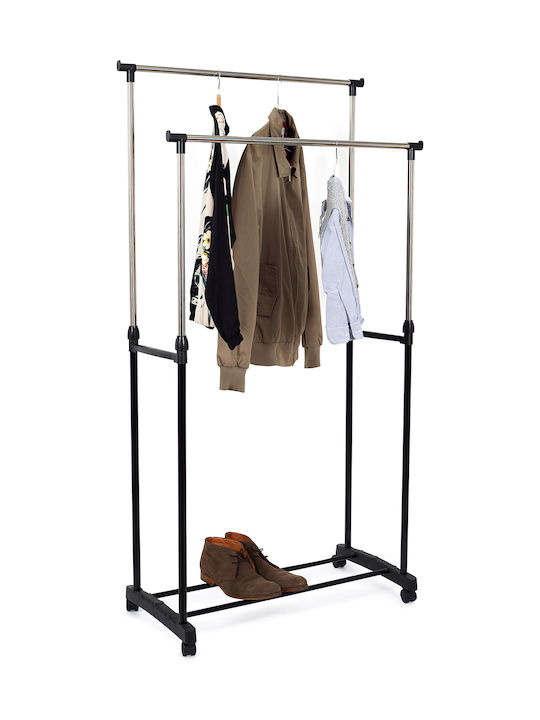 Vesta Rollbar Kleiderständer Teleskopisch Schwarz 80x43x160cm