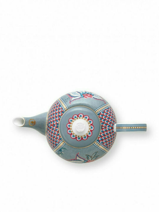 PiP Studio Flower Festival Teapot Porcelain Blue 1600ml