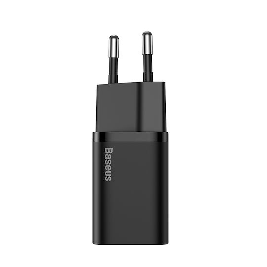 Baseus Charger Without Cable with USB-C Port 25W Blacks (Super Si 1C)