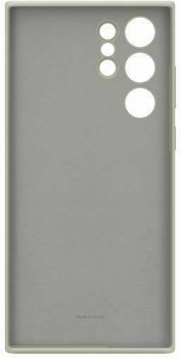 Samsung Silicone Cover Umschlag Rückseite Silikon Olive Green (Galaxy S22 Ultra 5G)