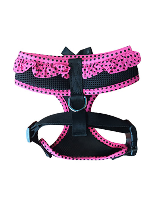 Pet Interest Dog Harness Vest Polka Dots Pink 25-35cm 54596