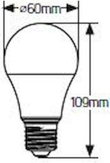 Geyer Λάμπα LED 10W 109mm για Ντουί E27 και Σχήμα A60 Φυσικό Λευκό 1055lm
