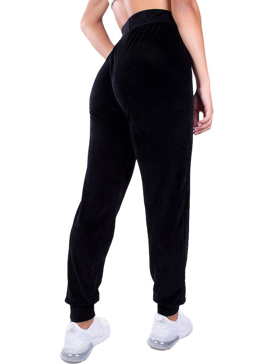Pantaloni de Trening cu elastic Catifea Negru