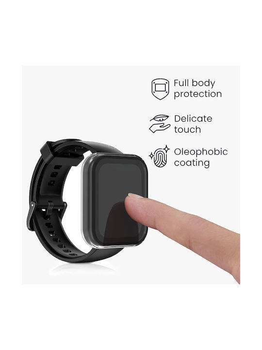 KWmobile Full Body 2buc Carcasă de Plastic cu Sticlă Black / Transparent pentru Realme Watch 2 Pro KWmobile Full Body 2buc Carcasă de Plastic cu Sticlă Black / Transparent pentru Realme Watch 2 Pro