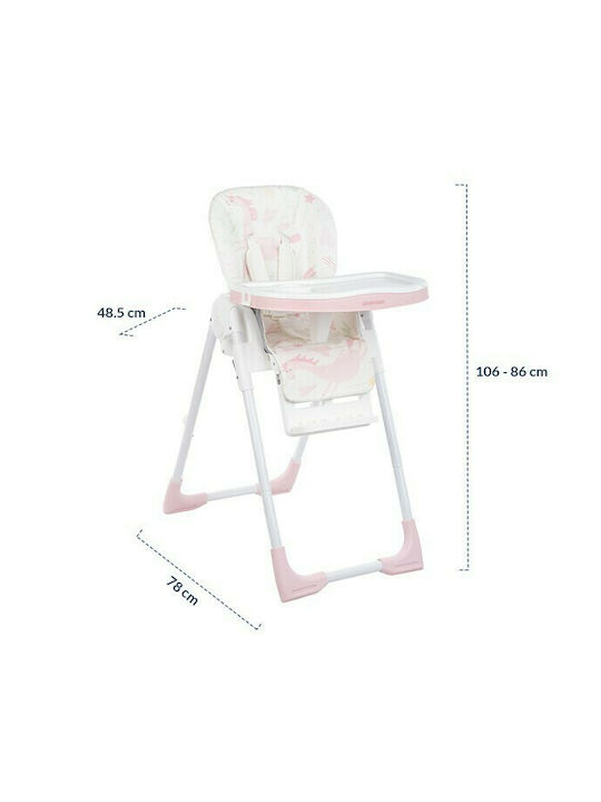 Kikka Boo Vitto Foldable Baby Highchair with Adjustable Height Yellow Sloth