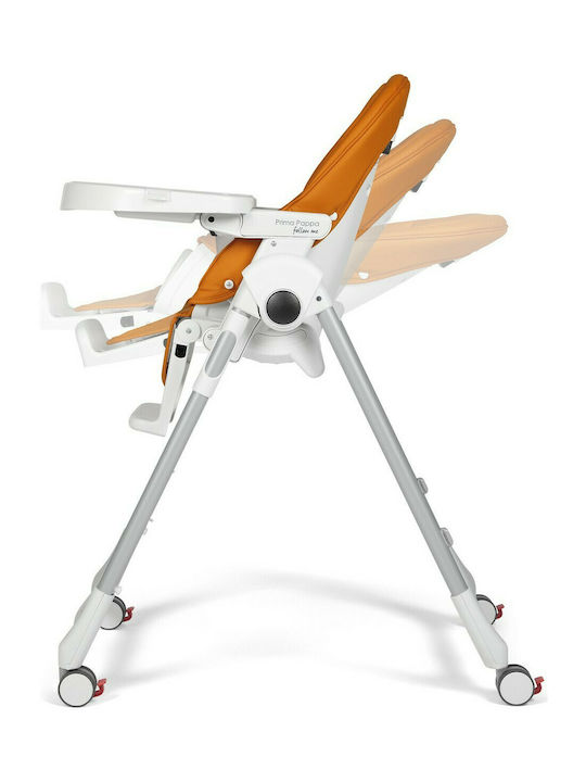 Peg Perego Prima Pappa Follow Me Αναδιπλούμενο Καρεκλάκι Φαγητού με Ρυθμιζόμενο Ύψος Super Girl