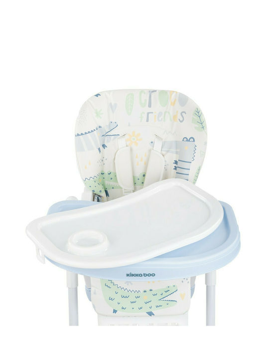 Kikka Boo Vitto Baby Highchair with Adjustable Height Blue Crocodile