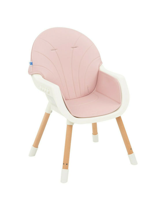 Kikka Boo Nutri Wood Baby Highchair 3 in 1 Pink