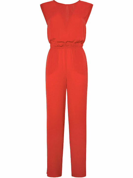 Women's Sleeveless One-piece Suit Red