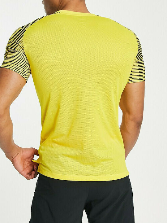 Nike Football Academy Αθλητικό Ανδρικό T-shirt Dri-Fit Κίτρινο με Λογότυπο