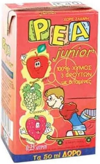 Ρέα Χυμός Junior Φράουλα / Μήλο / Σταφύλι 250ml