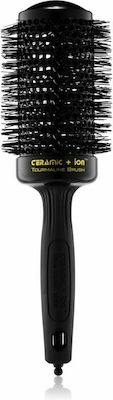 Olivia Garden Ceramic + Ion Black Series Brush Hair for Straightening Black 55mm