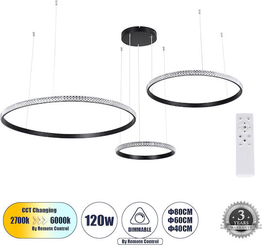 GloboStar Diamond Trio LED Κρεμαστό Φωτιστικό