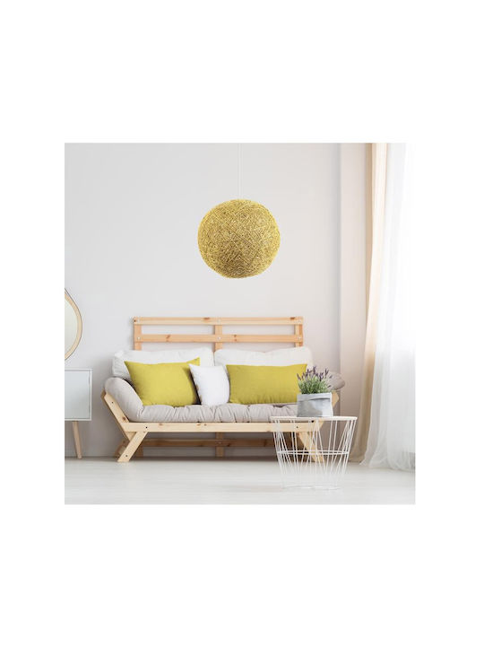 The Home Deco Factory Rotund Abajur Galben cu Diametru 30cm