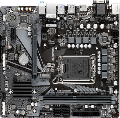 Gigabyte H610M H DDR4 (rev. 1.0) Motherboard Micro ATX με Intel 1700 Socket