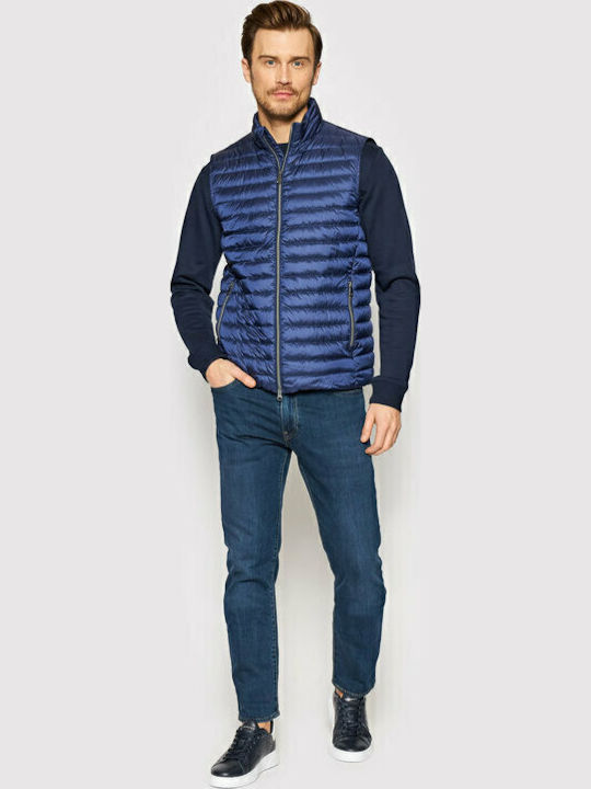 Jachetă Puffer Fără Mâneci De Iarnă Albastru Marin