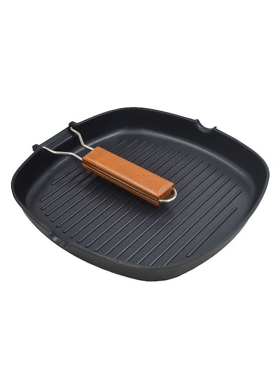 Sidirela Grill Expert Γκριλιέρα από Χυτό Αλουμίνιο με Κεραμική Επίστρωση 28cm