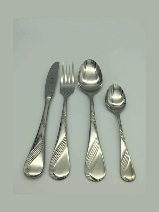 Saturn Cutlery Set Stainless Silver 72pcs with Suitcase