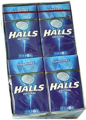 Halls Pastiluțe Pastiluțe Original cu Aromă de Mentă Fără adaos de zahăr 12buc 27.5gr