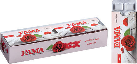 Elma 10 Chewing Gums with Rose Flavour No Added Sugar 13g