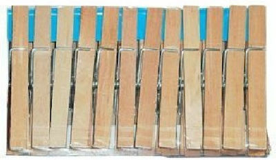 Sidirela Wooden Clothespins Brown 24pcs