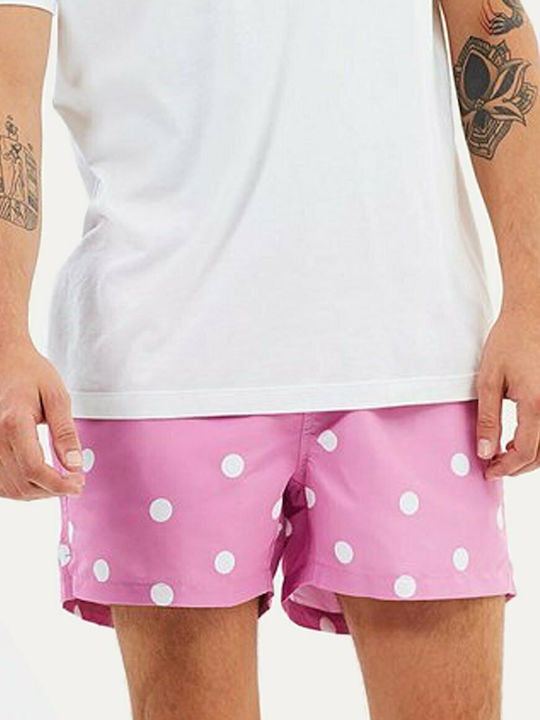 Pink Dot Men's Swimwear Shorts Pink with Patterns