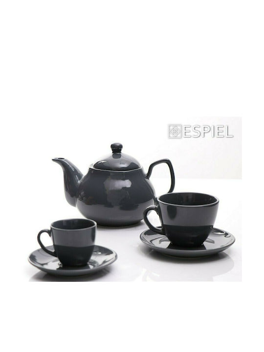 Espiel Essentials Set de Ceai Ceramic în Culoare Gri 850ml 1buc