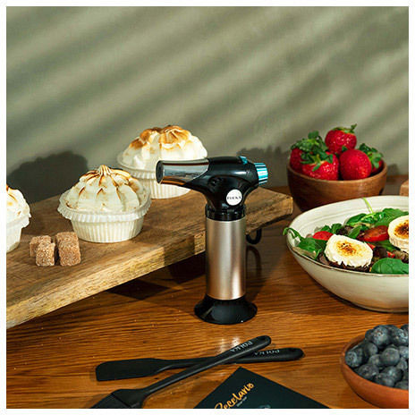 Cecotec Polka Flamecook 1000 03184 Φλόγιστρο Ζαχαροπλαστικής με Βάση Ασημί
