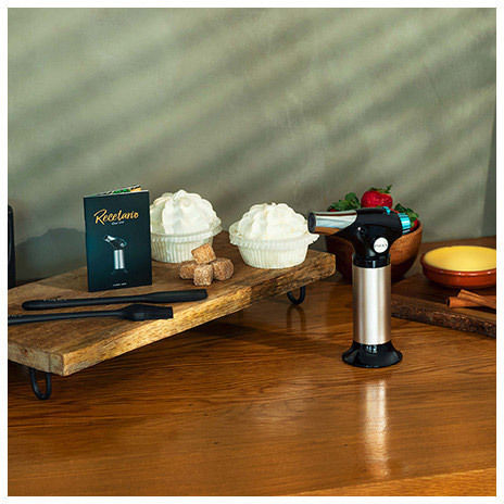 Cecotec Polka Flamecook 1000 03184 Φλόγιστρο Ζαχαροπλαστικής με Βάση Ασημί
