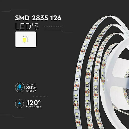 V-TAC LED-Streifen 24V Natürliches Weiß Licht 5m Typ SMD2835