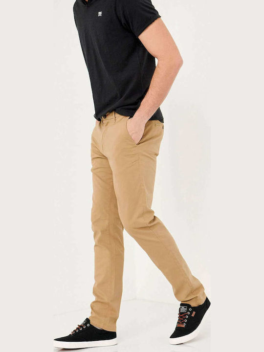 Hose Chino Elastisch in Normaler Passform Beige