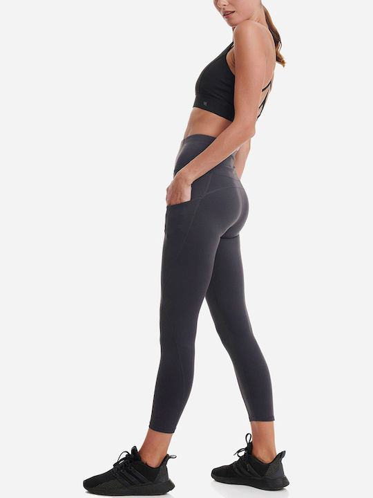Training Γυναικείο Cropped Κολάν Ψηλόμεσο Anthracite