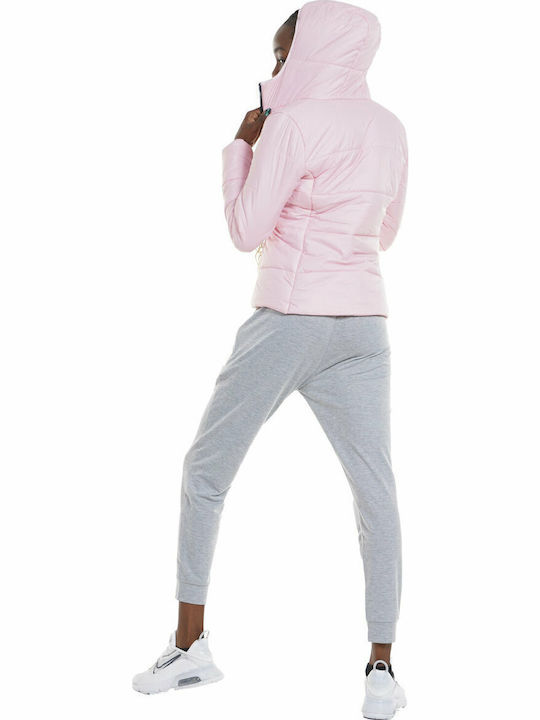 071128 Kurz Damen Puffer Jacke für Winter Rosa