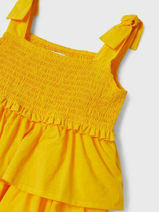 Mayoral Παιδικό Φόρεμα Αμάνικο Κίτρινο