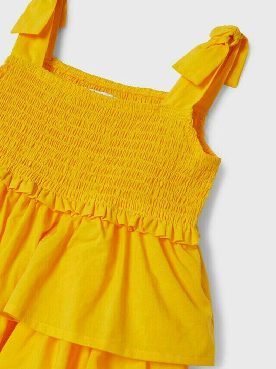 Mayoral Kids Dress Sleeveless Yellow