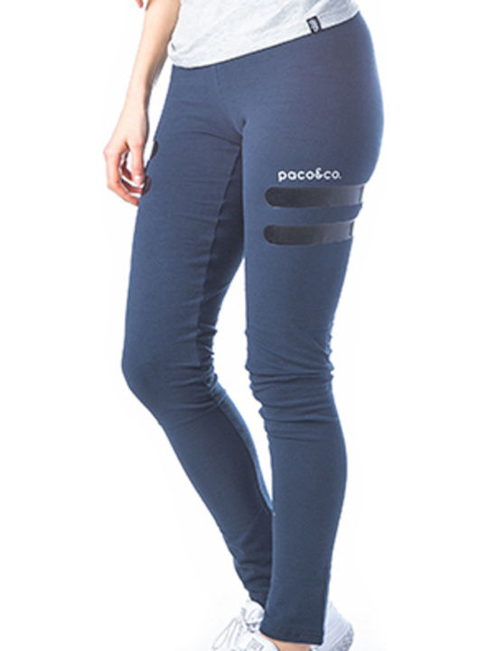 Paco & Co Frauen Lang Leggings Blau