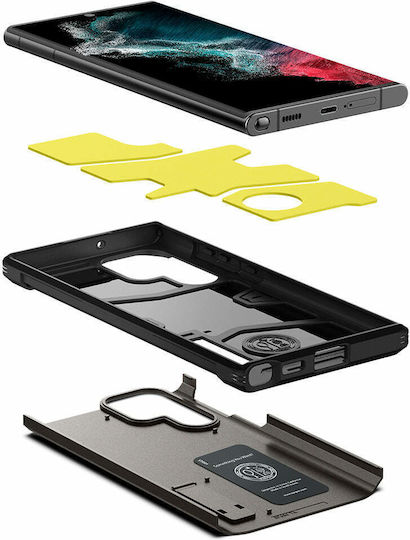 Spigen Tough Armor Back Cover Plastic 2mm Gunmetal (Galaxy S22 Ultra)