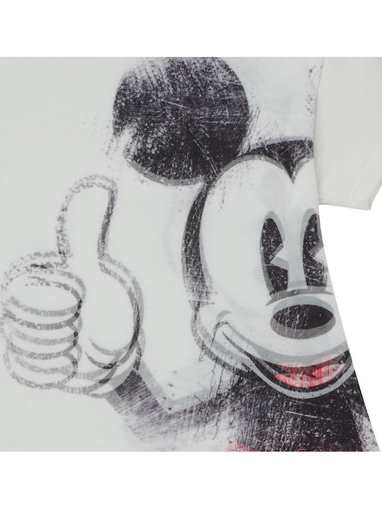 Ok Mickey Детска Рокля Къс ръкав Обикновени Бял