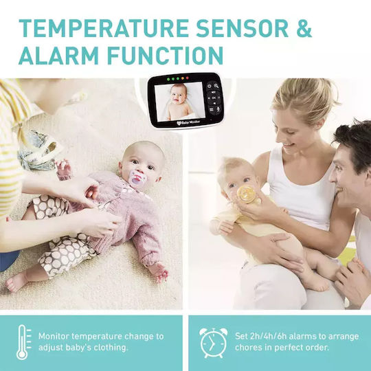 Wireless Baby Monitor with Camera & Screen 3.5" & Two-way Communication